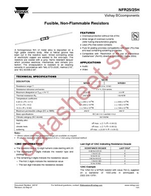 NFR2500002009JA500 datasheet  